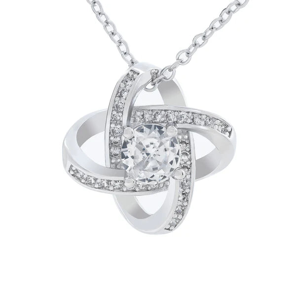 To My Daughter - Necklace with Love Knot