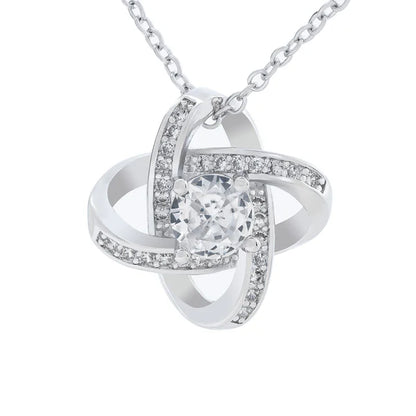 To My Daughter - Necklace with Love Knot