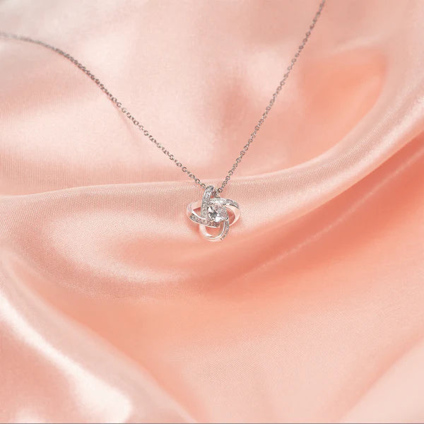 To My Daughter - Necklace with Love Knot