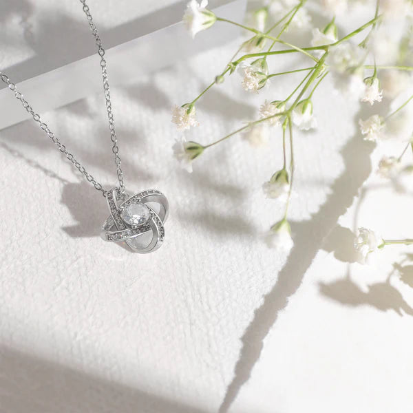 To My Daughter - Necklace with Love Knot