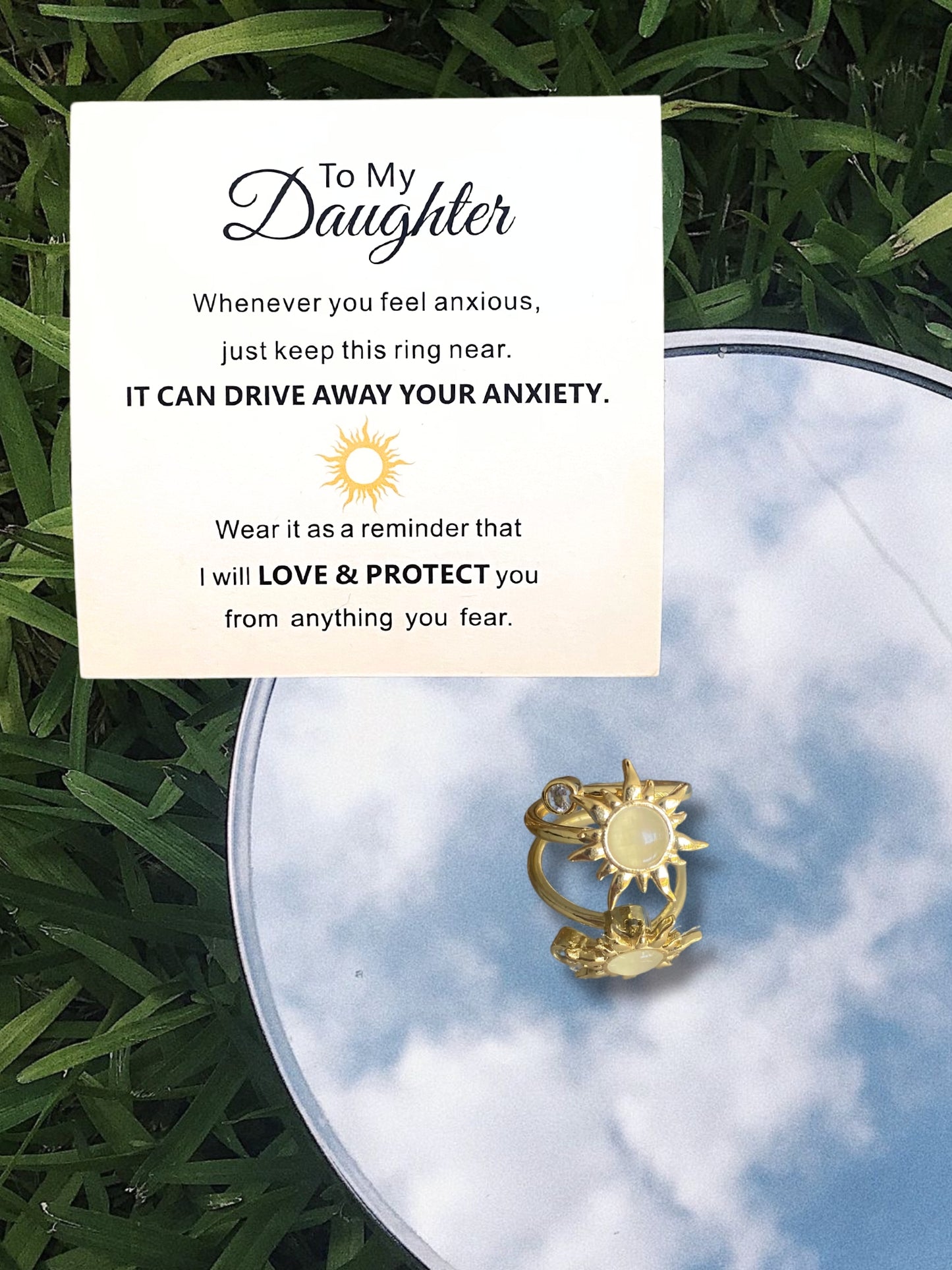 Sun Fidget Ring: Gift for My Beloved Daughter