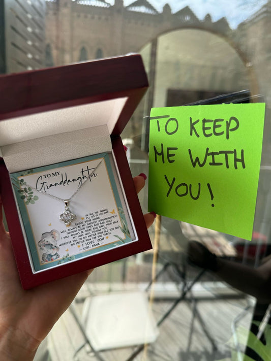 To My Beloved Granddaughter | Necklace with Love Knot