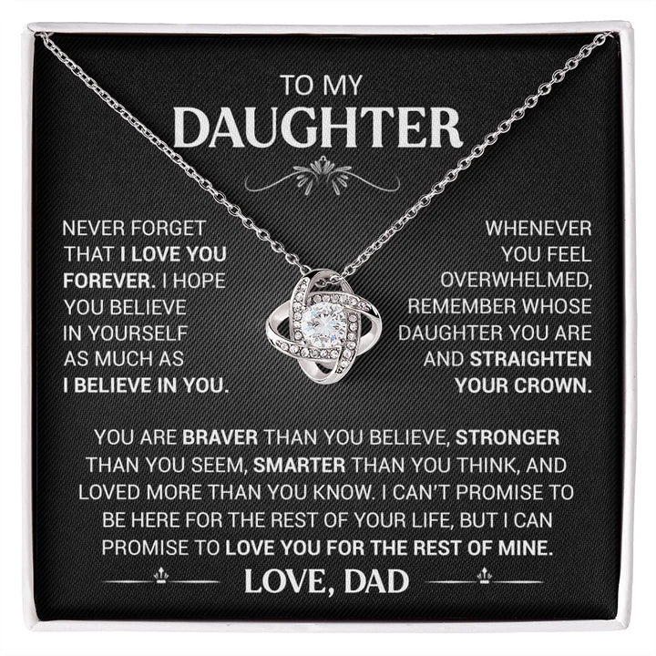 To My Daughter | Necklace with Love Knot